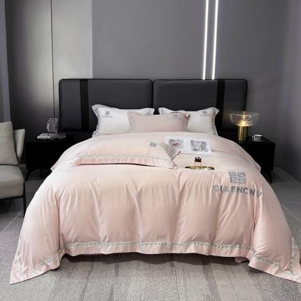 91家纺网 家纺一手货源 找家纺 优悦生活馆 2023新款凯丝系列轻奢磨毛四件套 凯丝-粉