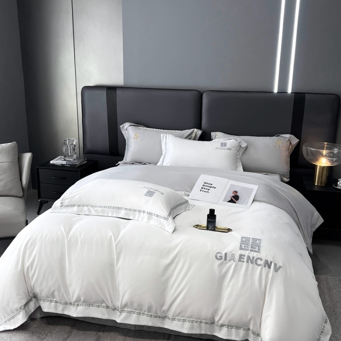 91家纺网 家纺一手货源 找家纺 优悦生活馆 2023新款凯丝系列轻奢磨毛四件套 凯丝-白