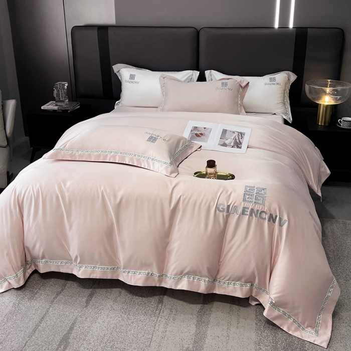 91家纺网 家纺一手货源 找家纺 优悦生活馆 2023新款凯丝系列轻奢磨毛四件套 凯丝-粉