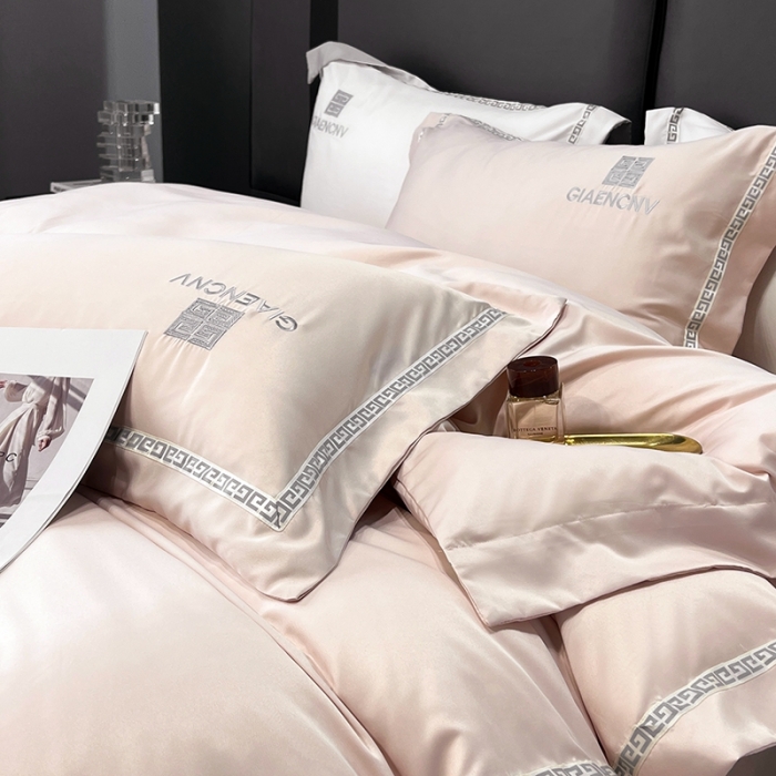 91家纺网 家纺一手货源 找家纺 优悦生活馆 2023新款凯丝系列轻奢磨毛四件套 凯丝-粉