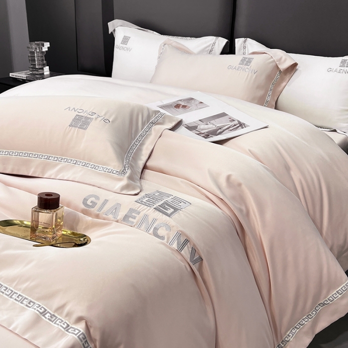 91家纺网 家纺一手货源 找家纺 优悦生活馆 2023新款凯丝系列轻奢磨毛四件套 凯丝-粉