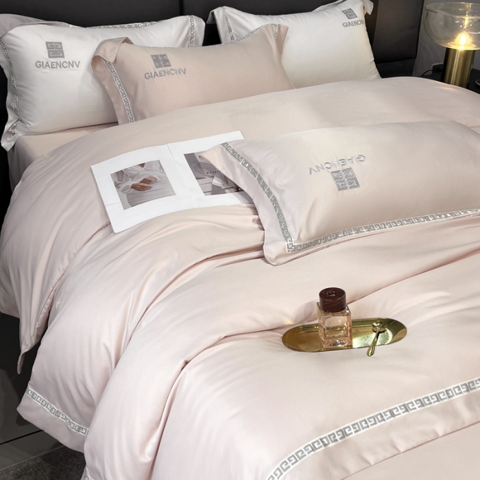 91家纺网 家纺一手货源 找家纺 优悦生活馆 2023新款凯丝系列轻奢磨毛四件套 凯丝-粉