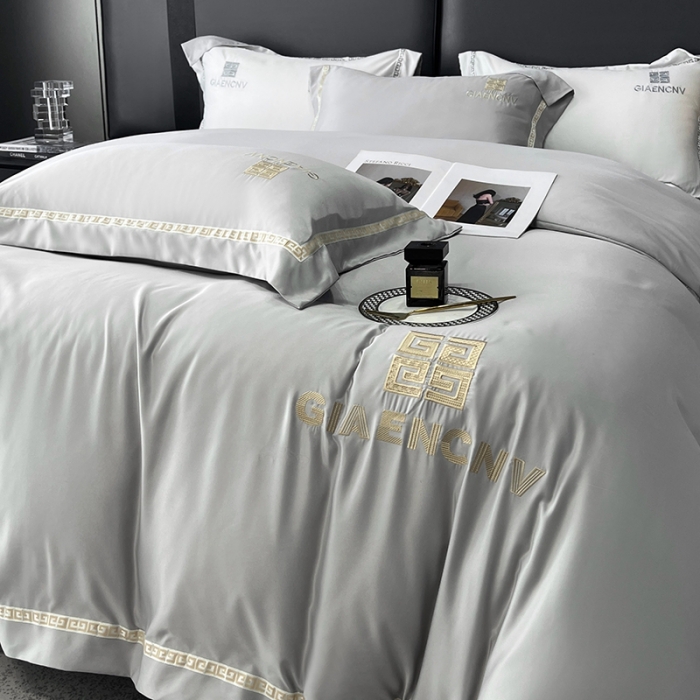 91家纺网 家纺一手货源 找家纺 优悦生活馆 2023新款凯丝系列轻奢磨毛四件套 凯丝-银灰