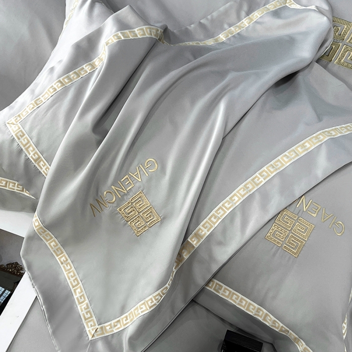 91家纺网 家纺一手货源 找家纺 优悦生活馆 2023新款凯丝系列轻奢磨毛四件套 凯丝-银灰