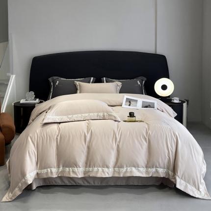 91家纺网 家纺一手货源 找家纺 （总）优悦生活馆 2023新款布鲁系列轻奢磨毛四件套