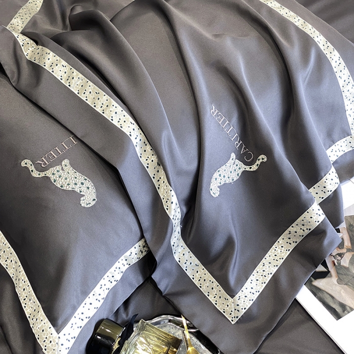 91家纺网 家纺一手货源 找家纺 （总）优悦生活馆 2023新款布鲁系列轻奢磨毛四件套