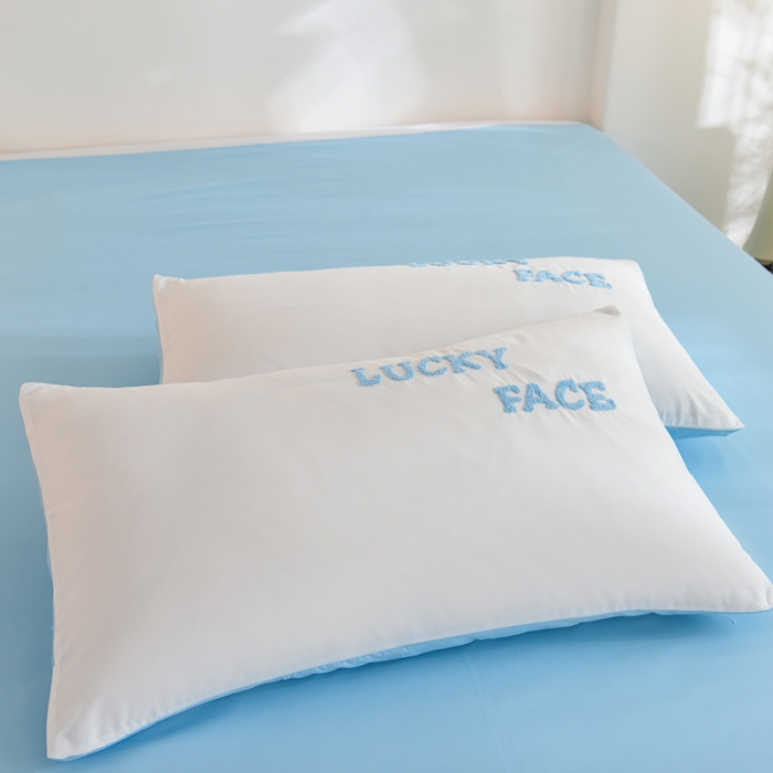 91家纺网 家纺一手货源 找家纺 梦之岛 2023新款小煤球系列毛巾绣四件套 小煤球-蓝