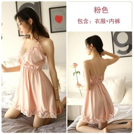91家纺网 家纺一手货源 找家纺 洛兰沙 2023新款外贸冰丝蕾丝吊带和两件套-267小蝶