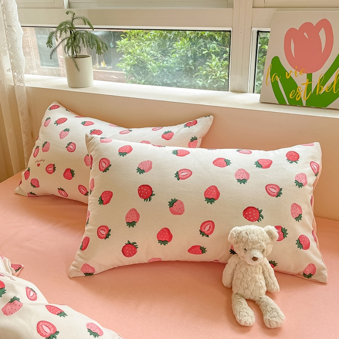 91家纺网 家纺一手货源 找家纺 涵宸 2023新款全棉加厚磨毛刺绣四件套-唯美 甜豆