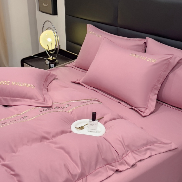 91家纺网 家纺一手货源 找家纺 金米诺 2024新款磨毛双斜四件套 豆沙