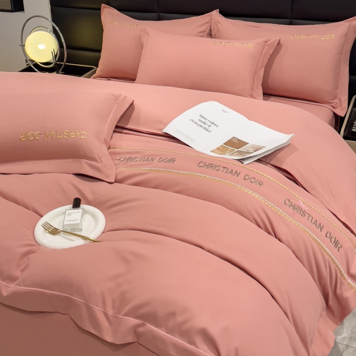 91家纺网 家纺一手货源 找家纺 金米诺 2024新款磨毛双斜四件套 玉色