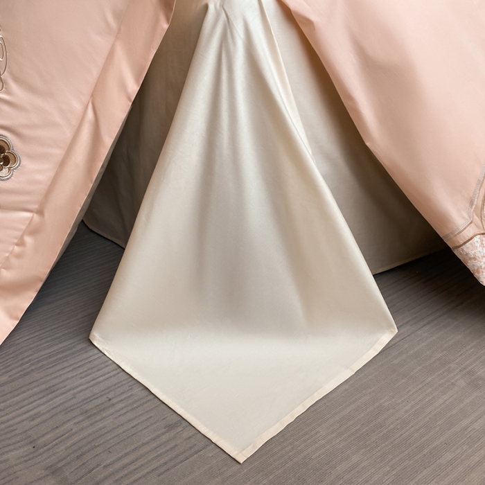 91家纺网 家纺一手货源 找家纺 涵宸 2023新款加厚全棉刺绣四件套-米昂 米昂-粉