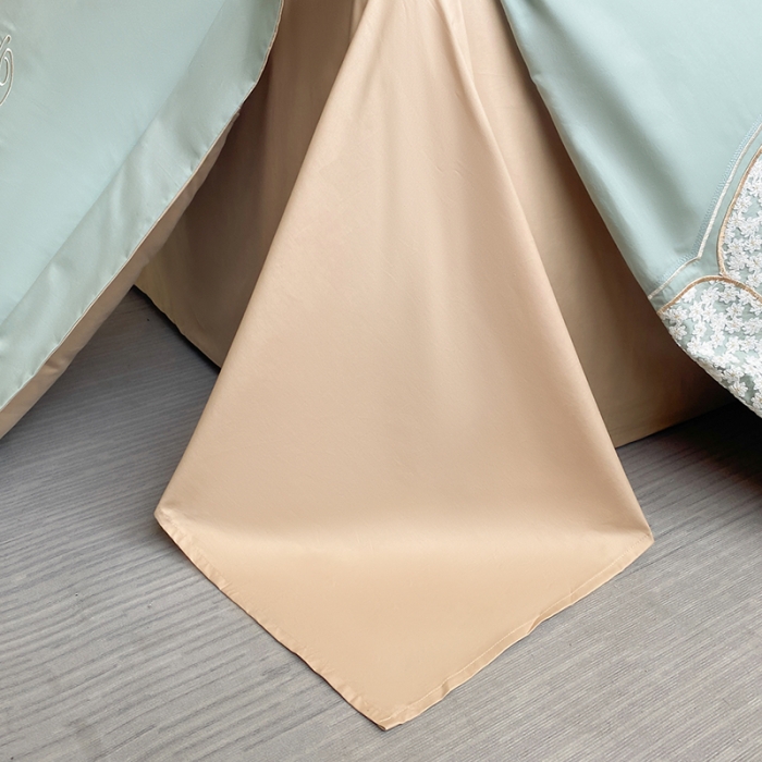 91家纺网 家纺一手货源 找家纺 涵宸 2023新款加厚全棉刺绣四件套-米昂 米昂-绿