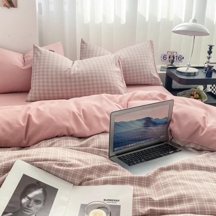 91家纺网 家纺一手货源 找家纺 （总）梦嘉居 2023新款水洗棉色织无印风单被套