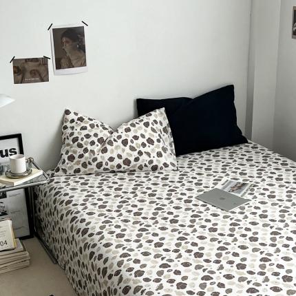 91家纺网 家纺一手货源 找家纺 （总）直播热款水洗棉双层纱四件套碎花简约风床单单品单件