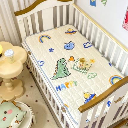 富馨莱 2023新款幼儿园婴儿床护垫床垫 恐龙派对