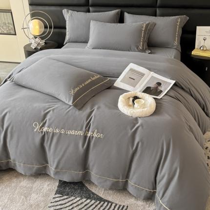 91家纺网 家纺一手货源 找家纺 （总）拼社全棉磨毛四件套纯棉刺绣活性床上用品（全棉加厚）