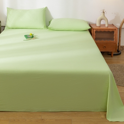 91家纺网 家纺一手货源 找家纺 【直播爆款】2023新款纯棉色织床单单件纯棉全棉单人宿舍被单枕套三件套