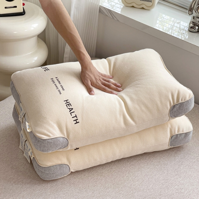 91家纺网 家纺一手货源 找家纺 爱尚家枕芯 2032新款日式针织呵护护颈软枕 白色