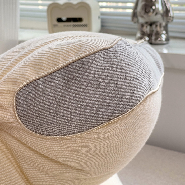 91家纺网 家纺一手货源 找家纺 爱尚家枕芯 2032新款日式针织呵护护颈软枕 白色