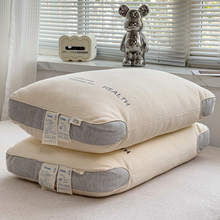 91家纺网 家纺一手货源 找家纺 爱尚家枕芯 2032新款日式针织呵护护颈软枕 白色