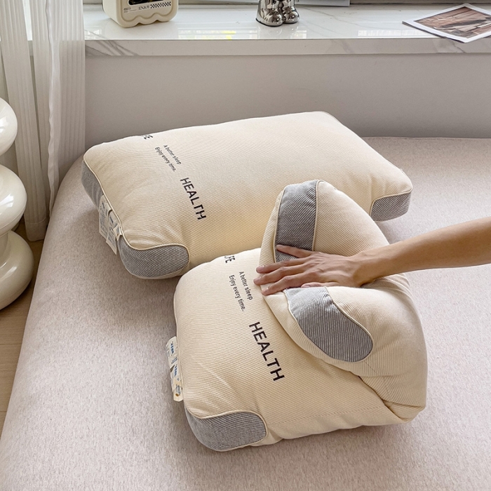 91家纺网 家纺一手货源 找家纺 爱尚家枕芯 2032新款日式针织呵护护颈软枕 白色