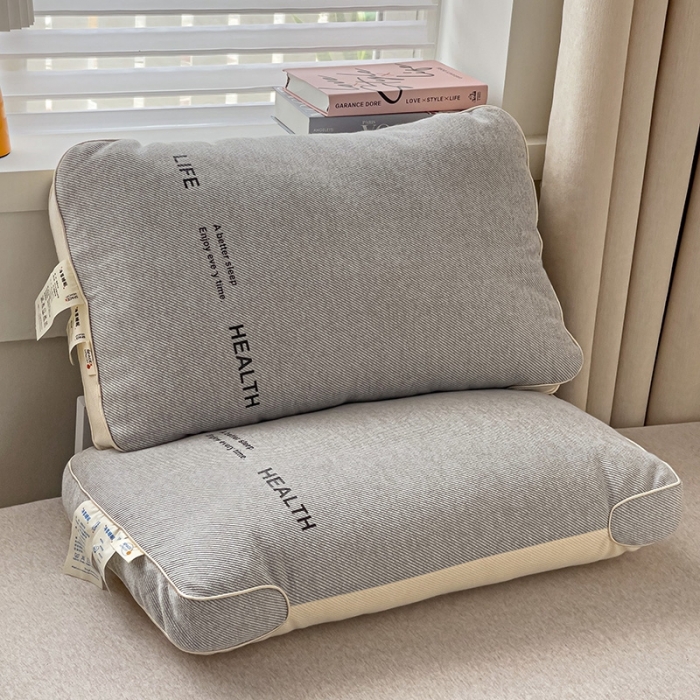 91家纺网 家纺一手货源 找家纺 爱尚家枕芯 2032新款日式针织呵护护颈软枕 灰色