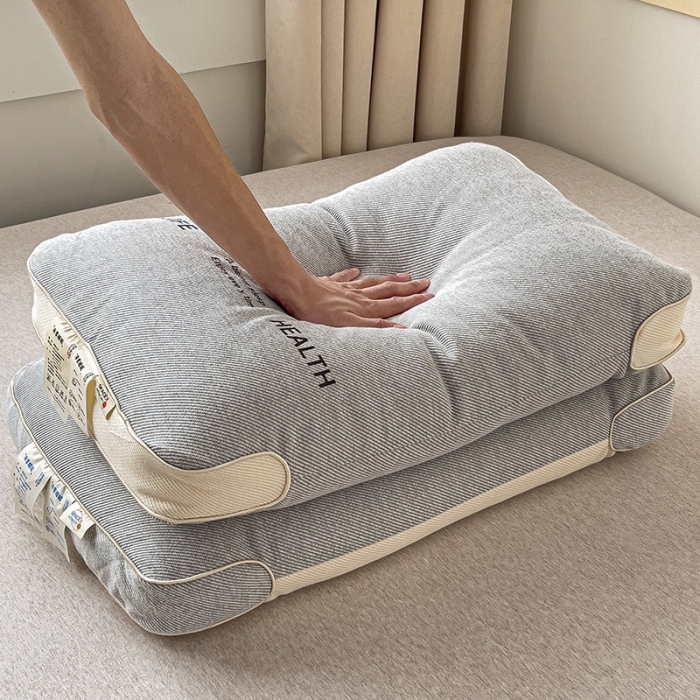 91家纺网 家纺一手货源 找家纺 爱尚家枕芯 2032新款日式针织呵护护颈软枕 灰色