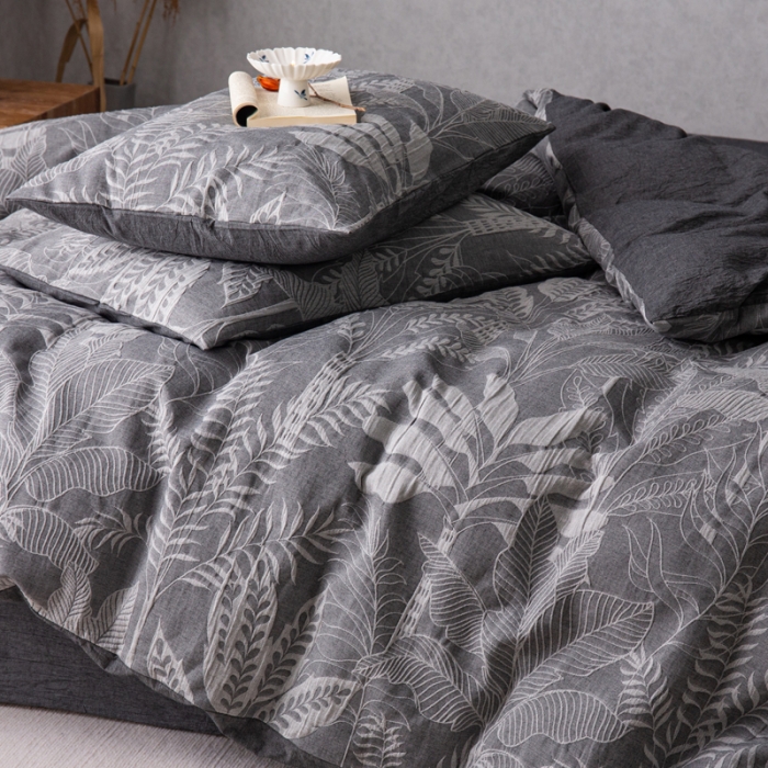 91家纺网 家纺一手货源 找家纺 （总）安莱生活 2023新款水洗棉双层纱四件套-绿野仙踪