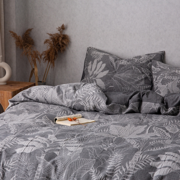 91家纺网 家纺一手货源 找家纺 （总）安莱生活 2023新款水洗棉双层纱四件套-绿野仙踪