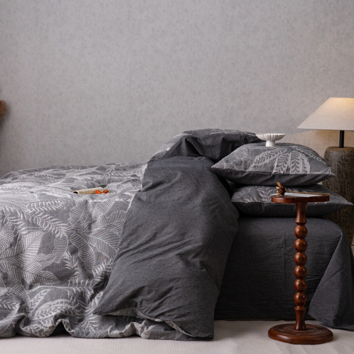 91家纺网 家纺一手货源 找家纺 （总）安莱生活 2023新款水洗棉双层纱四件套-绿野仙踪