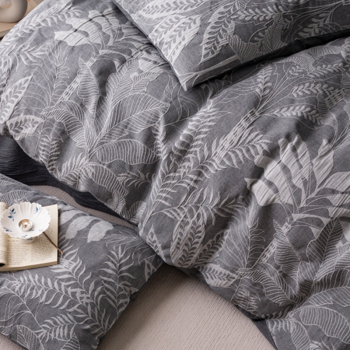 91家纺网 家纺一手货源 找家纺 （总）安莱生活 2023新款水洗棉双层纱四件套-绿野仙踪