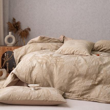 安莱生活 2023新款水洗棉双层纱四件套-绿野仙踪 绿野仙踪-卡其