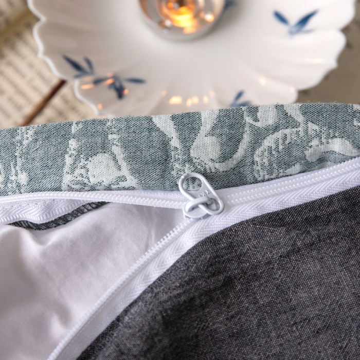 91家纺网 家纺一手货源 找家纺 （总）安莱生活 2023新款水洗棉双层纱四件套-弥香