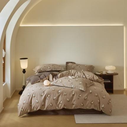 91家纺网 家纺一手货源 找家纺 （总）柠馨 2023新款全棉3221磨毛印花四件套