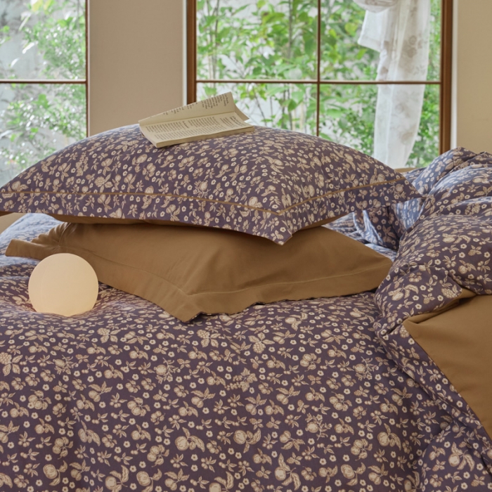 91家纺网 家纺一手货源 找家纺 柠馨 2023新款全棉3221磨毛印花四件套 漫野