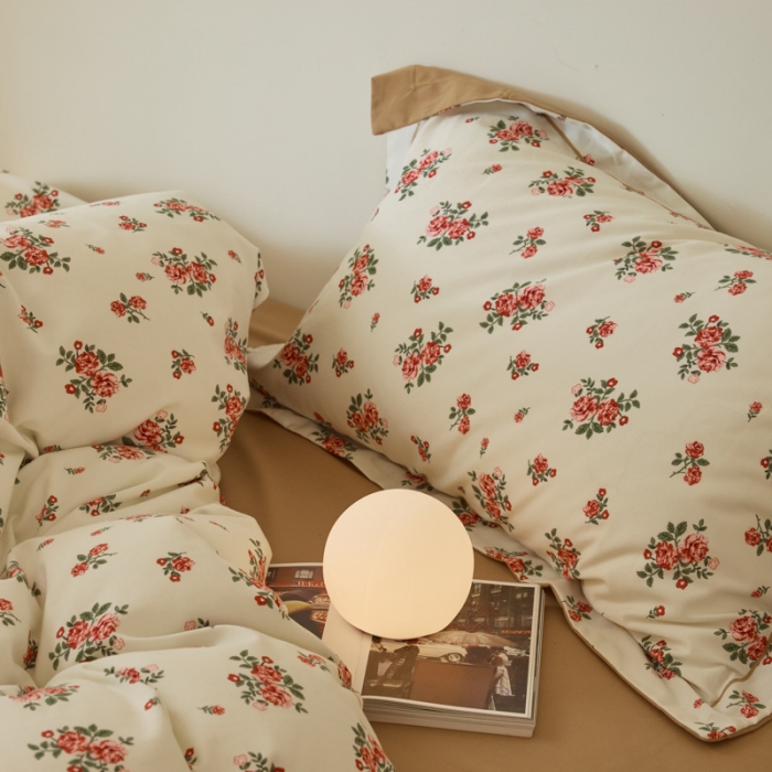 91家纺网 家纺一手货源 找家纺 柠馨 2023新款全棉3221磨毛印花四件套 花影