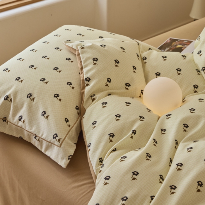 91家纺网 家纺一手货源 找家纺 柠馨 2023新款全棉3221磨毛印花四件套 锦觅