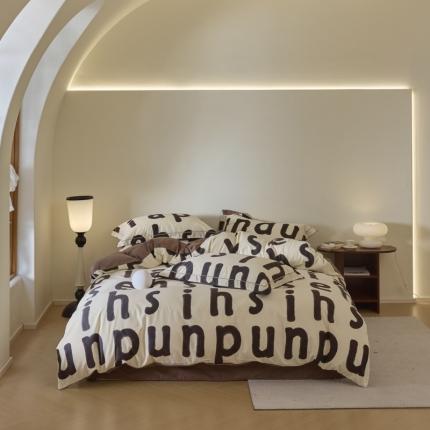 柠馨 2023新款全棉3221磨毛印花四件套 挚爱