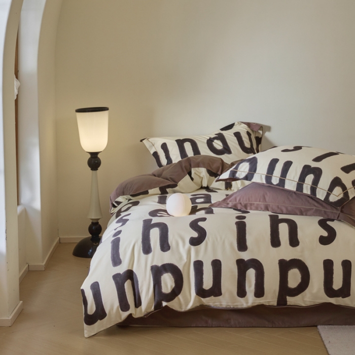 91家纺网 家纺一手货源 找家纺 柠馨 2023新款全棉3221磨毛印花四件套 挚爱