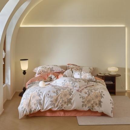 柠馨 2023新款全棉3221磨毛印花四件套 花锦瑟