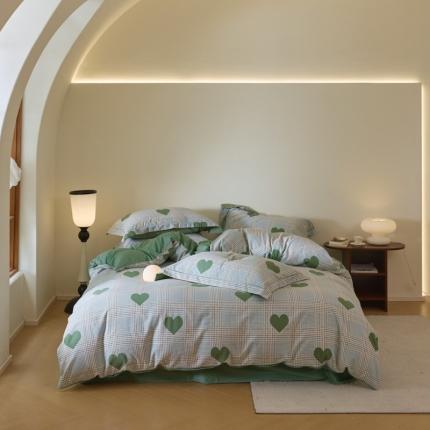 柠馨 2023新款全棉3221磨毛印花四件套 心语心愿