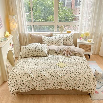 柠馨 2023新款13376全棉单被套 青色烟雨