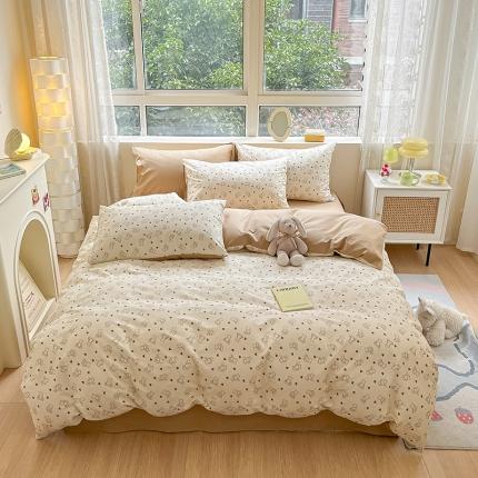 柠馨 2023新款13376全棉单被套 爱心小熊