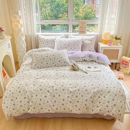 柠馨 2023新款13376全棉单被套 紫霖