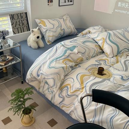 91家纺网 家纺一手货源 找家纺 （总）瑞莱 2023新款学生季13372纯棉床上三件套四件套