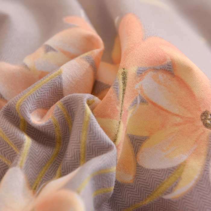 91家纺网 家纺一手货源 找家纺 巧玲珑2025新款AB版铂金生态四件套 花香四溢