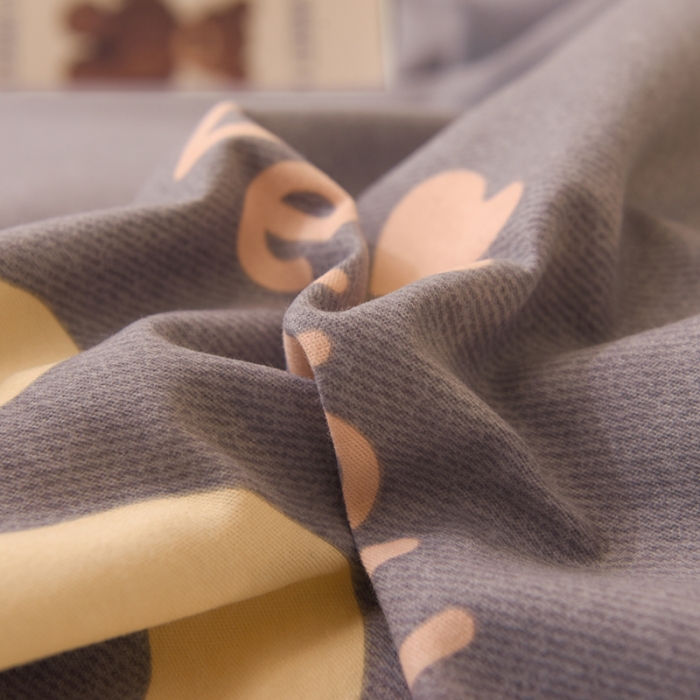 91家纺网 家纺一手货源 找家纺 巧玲珑2025新款AB版铂金生态四件套 青春记忆-灰