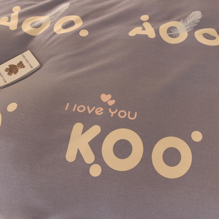 91家纺网 家纺一手货源 找家纺 巧玲珑2025新款AB版铂金生态四件套 青春记忆-灰