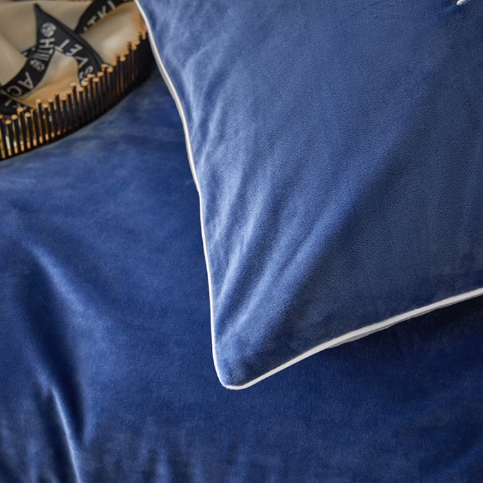 91家纺网 家纺一手货源 找家纺 瑞驰家纺 2023新款A类婴儿绒加厚保暖四件套 宾利兰+摩登灰